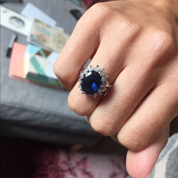 Jewelry Sapphire Gemstone Silver Kate Middleton Ring Poshmark Jewelry Sapphire Gemstone Silver Kate Middleton Ring Poshmark
